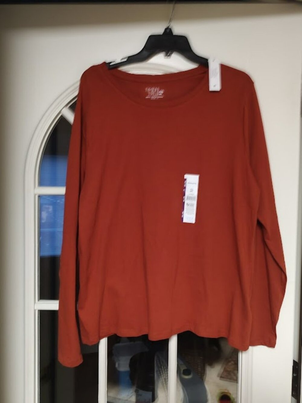 New Time And Tru Auburn Sun Long Sleeve Relaxed Fit Core Tee Women's XXL 20